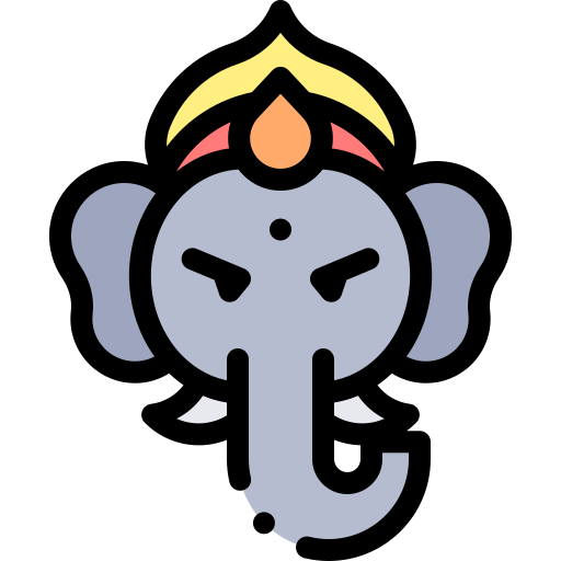 Ganesha Detailed Rounded Lineal color icon
