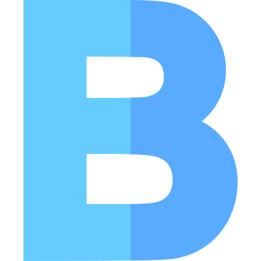 B Basic Straight Flat Icon