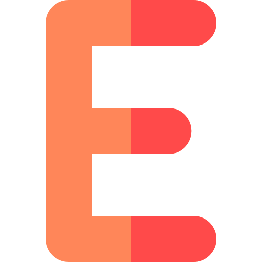 E Basic Rounded Flat icon