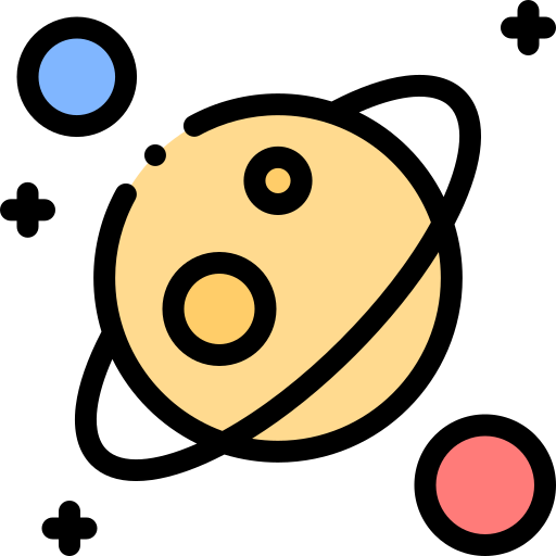 Planet Detailed Rounded Lineal color icon