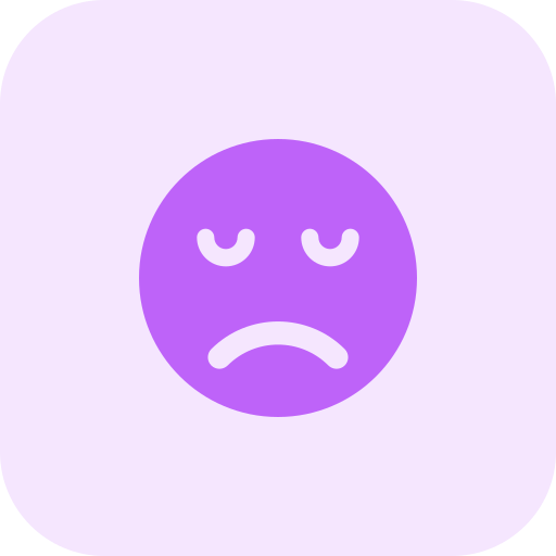 purple sad face