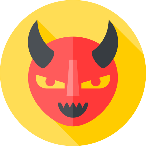 Devil Flat Circular Flat icon