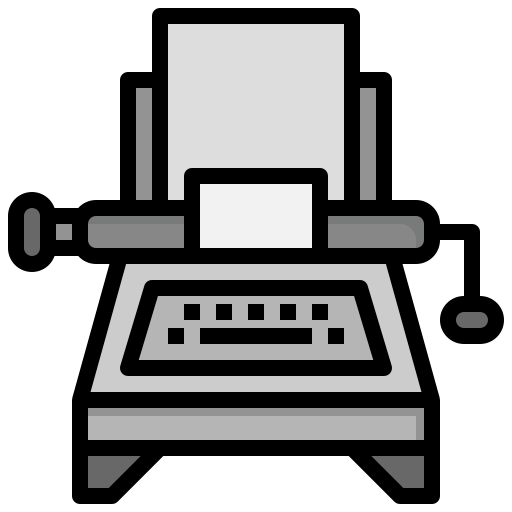 máquina de escribir icono gratis