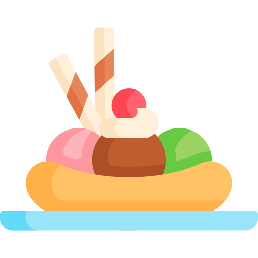 Banana split free icon