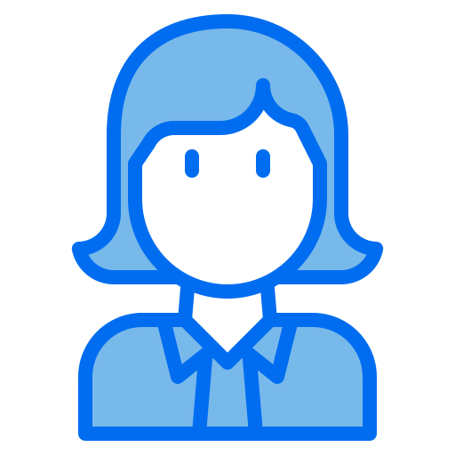 Woman Payungkead Blue Icon