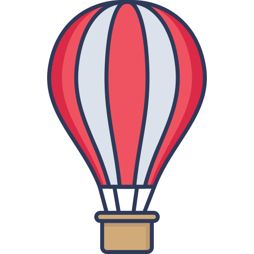 Air balloon Dinosoft Lineal Color icon