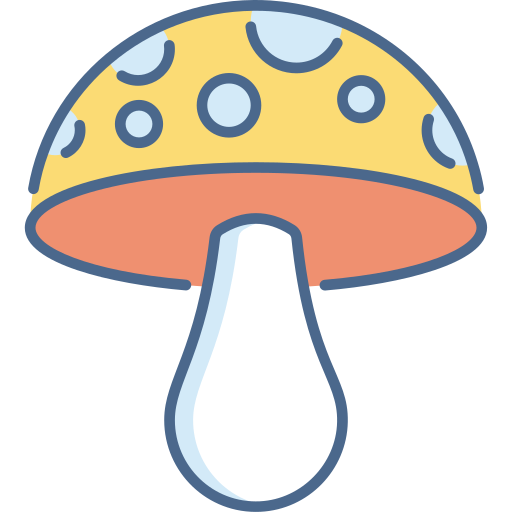 Mushroom Generic Outline Color icon