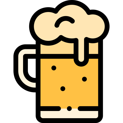 Beer Detailed Rounded Lineal color icon