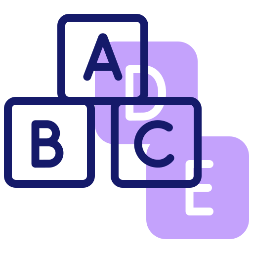 bloque abc icono gratis