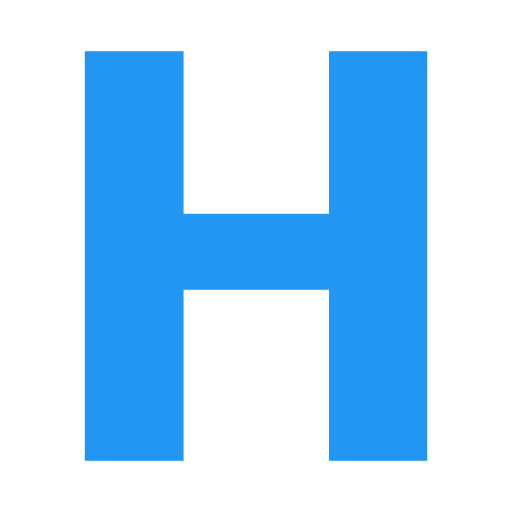 Letter h Generic Blue icon