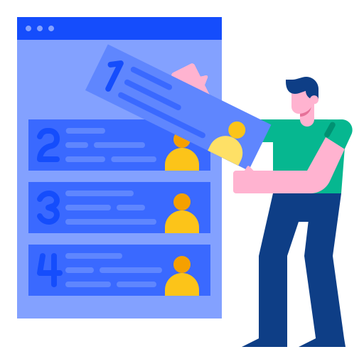 Clasificación icono gratis