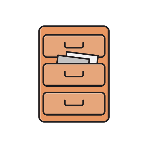 Drawer Vector Stall Lineal Color icon