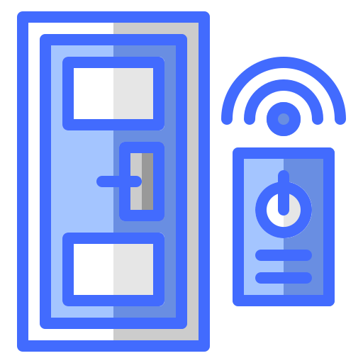 puerta inteligente icono gratis