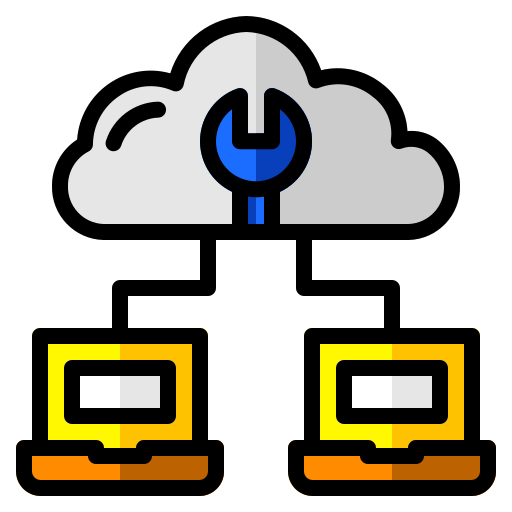 servicio de almacenamiento en la nube icono gratis