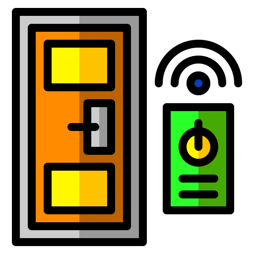 puerta inteligente icono gratis