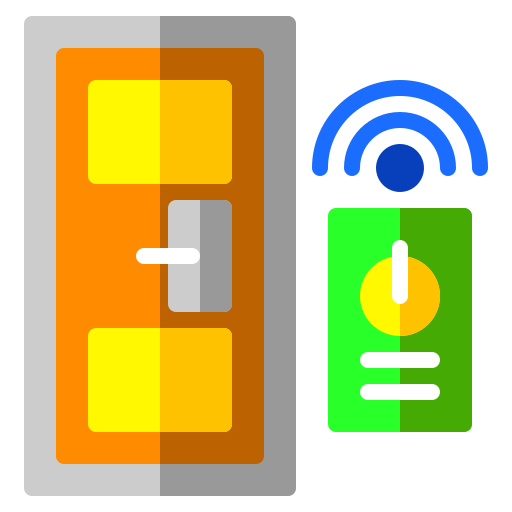 puerta inteligente icono gratis