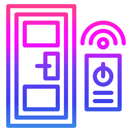 puerta inteligente icono gratis