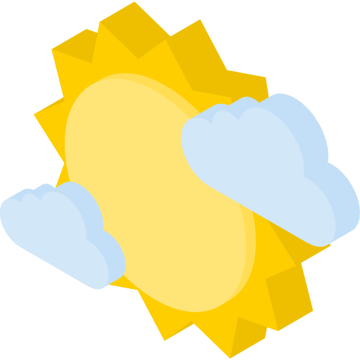 Sun Isometric Flat icon