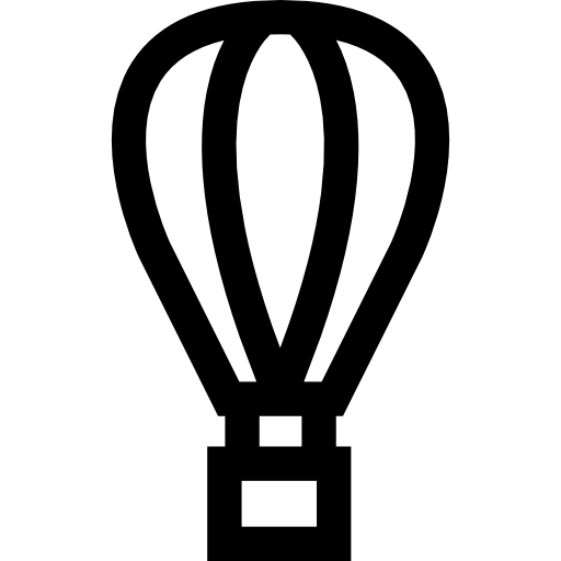 Basic Straight Lineal Hot air balloon icon