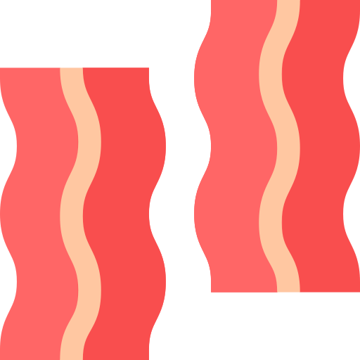 Bacon Basic Straight Flat icon