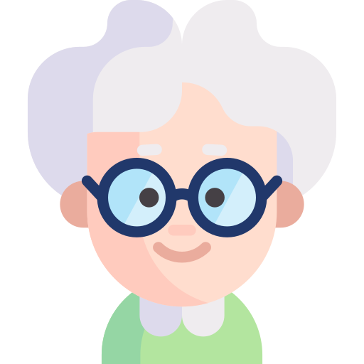 old woman cartoon face