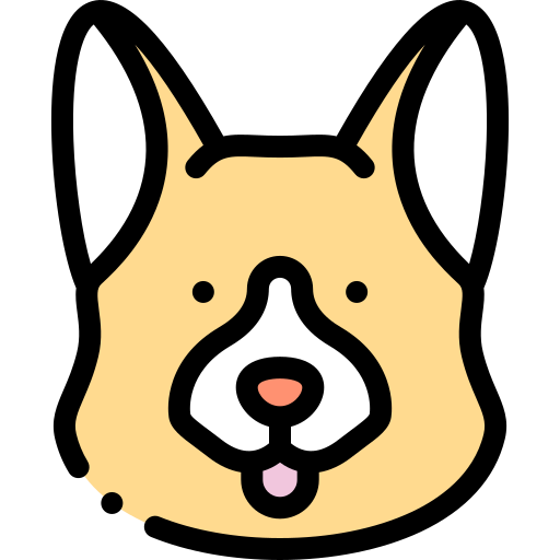 Dog Detailed Rounded Lineal color icon