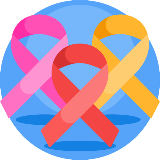 cinta de cáncer icono gratis