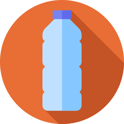 Plastic bottle Flat Circular Flat icon