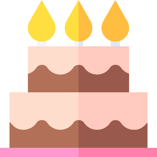 pastel de cumpleaños icono gratis