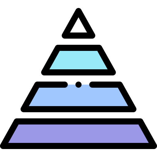 graphique pyramidal Icône gratuit