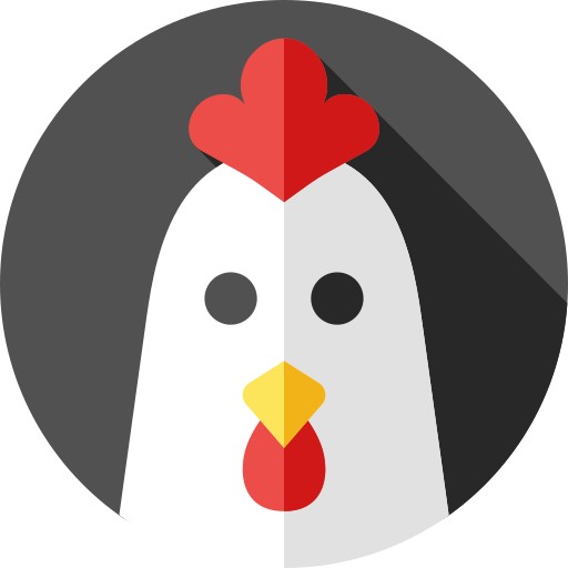 Chicken Flat Circular Flat icon