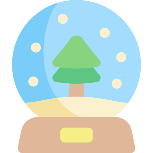 Snow globe Kawaii Flat icon