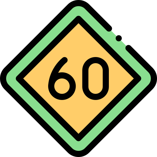 Speed Limit Detailed Rounded Lineal Color Icon