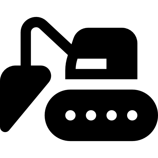 Excavator Basic Rounded Filled icon