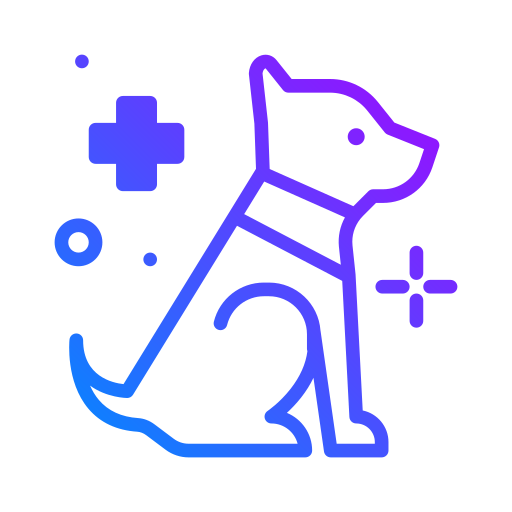 perro de servicio icono gratis