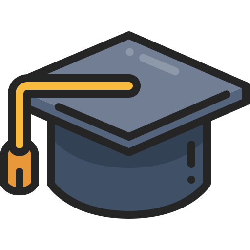 sombrero de graduado icono gratis