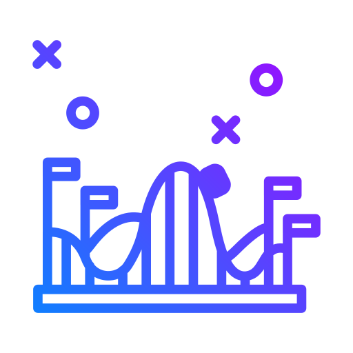 montaña rusa icono gratis