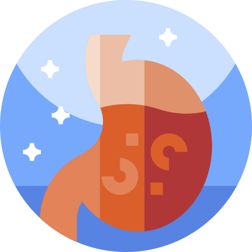 dolor de estómago icono gratis