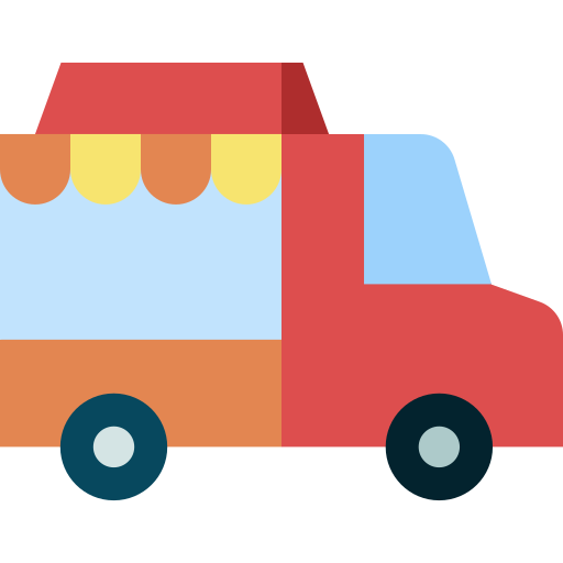 Food truck Basic Straight Flat icon