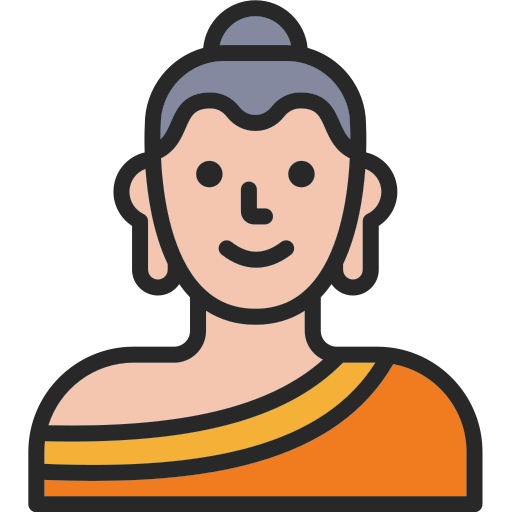 Buddha Generic Outline Color icon