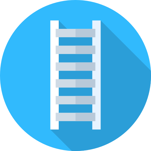 Ladders Flat Circular Flat icon