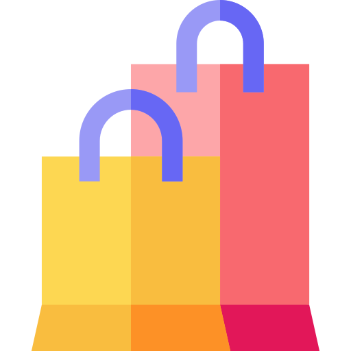 Shopping bags Basic Straight Flat icon