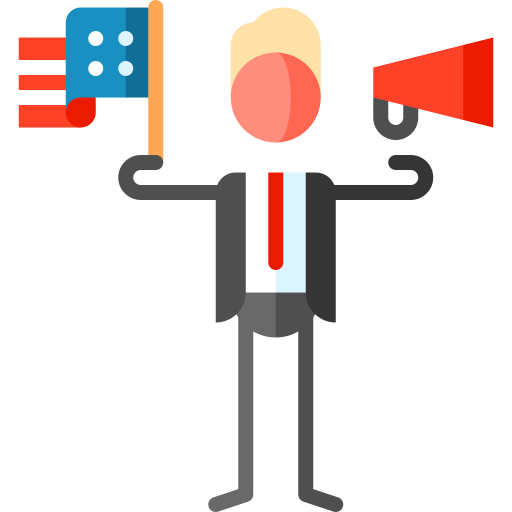 Presidential campaign Puppet Characters Flat icon