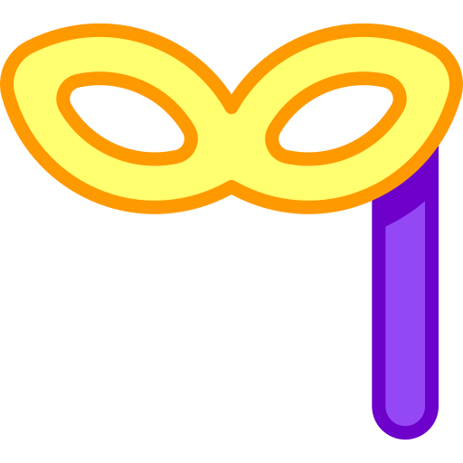 máscara de carnaval icono gratis