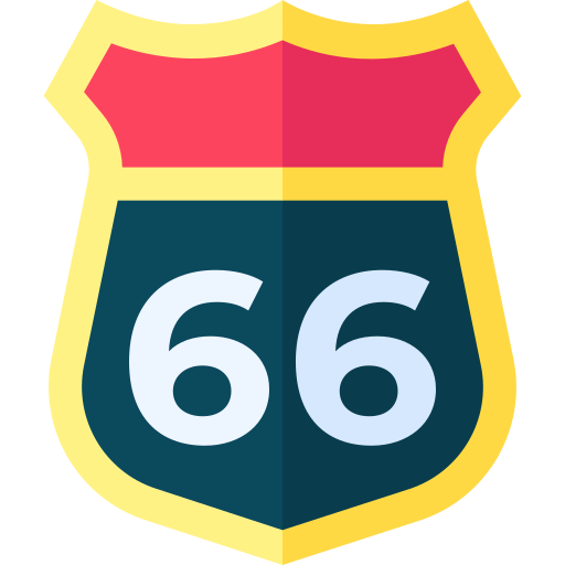 ruta 66 icono gratis