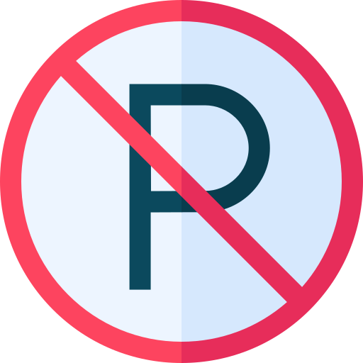 No parking Basic Straight Flat icon