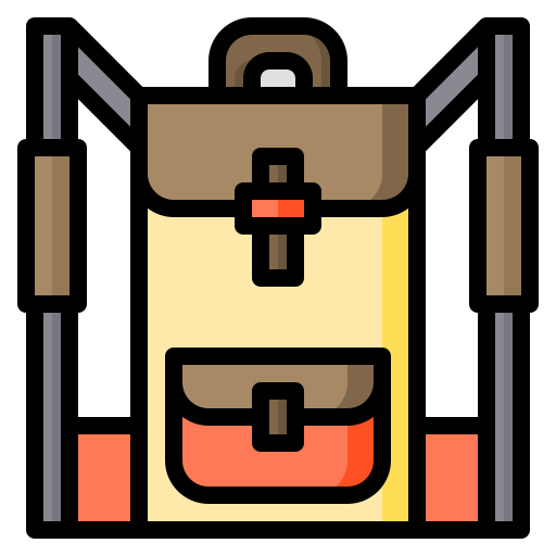 bolsa para la escuela icono gratis