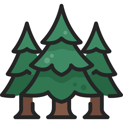 Pine tree Generic Outline Color icon