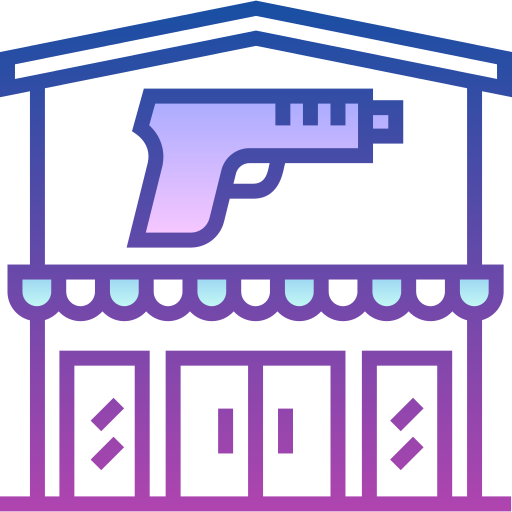 tienda de armas icono gratis