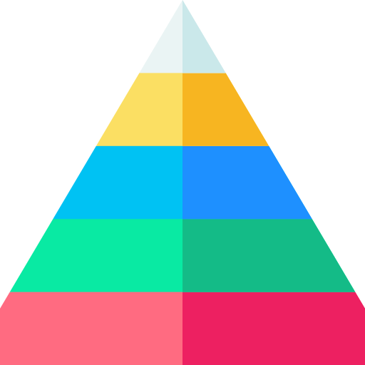 Pyramid chart Basic Straight Flat icon